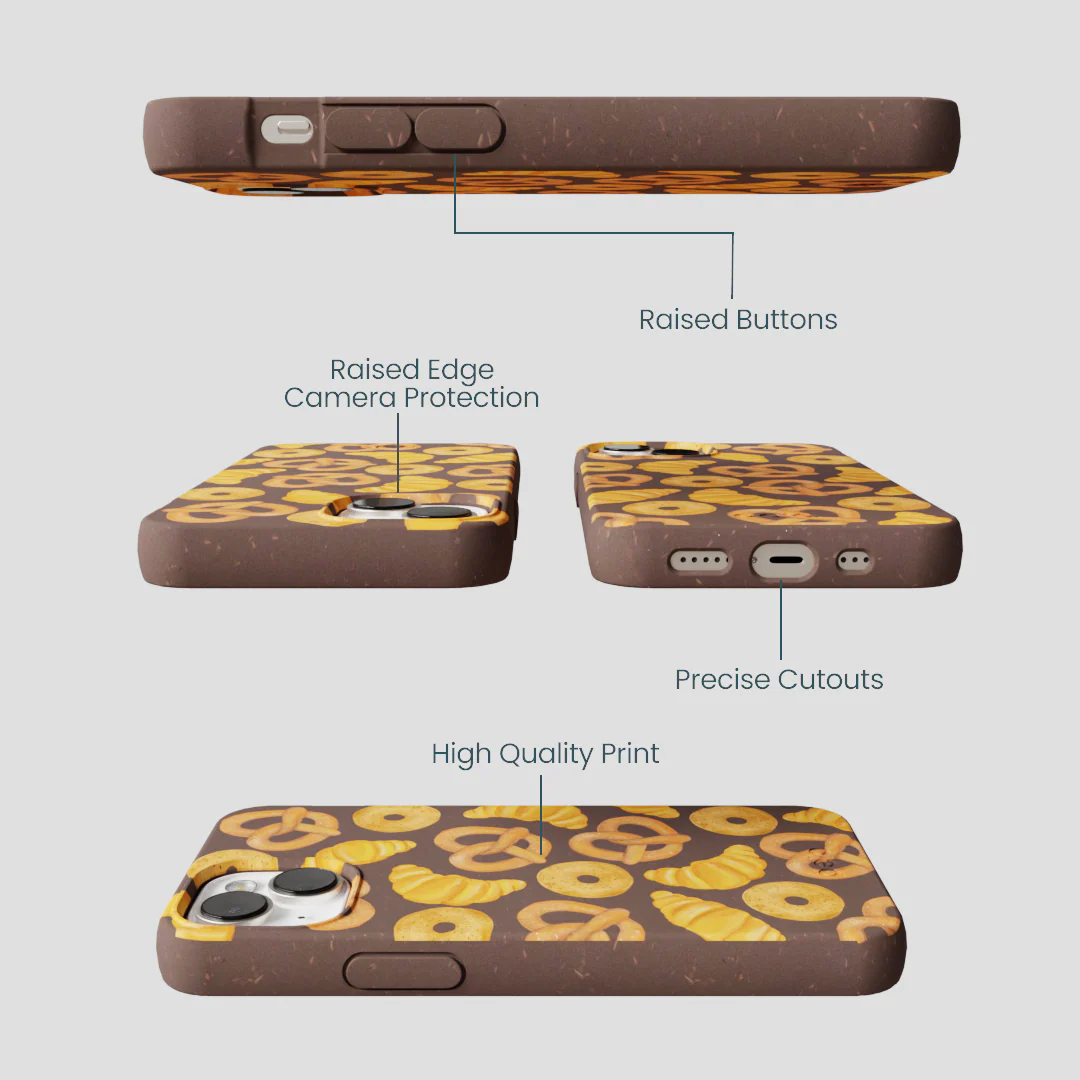 Chocolate Brown Baked Goodies iPhone 13 Case - Image 3