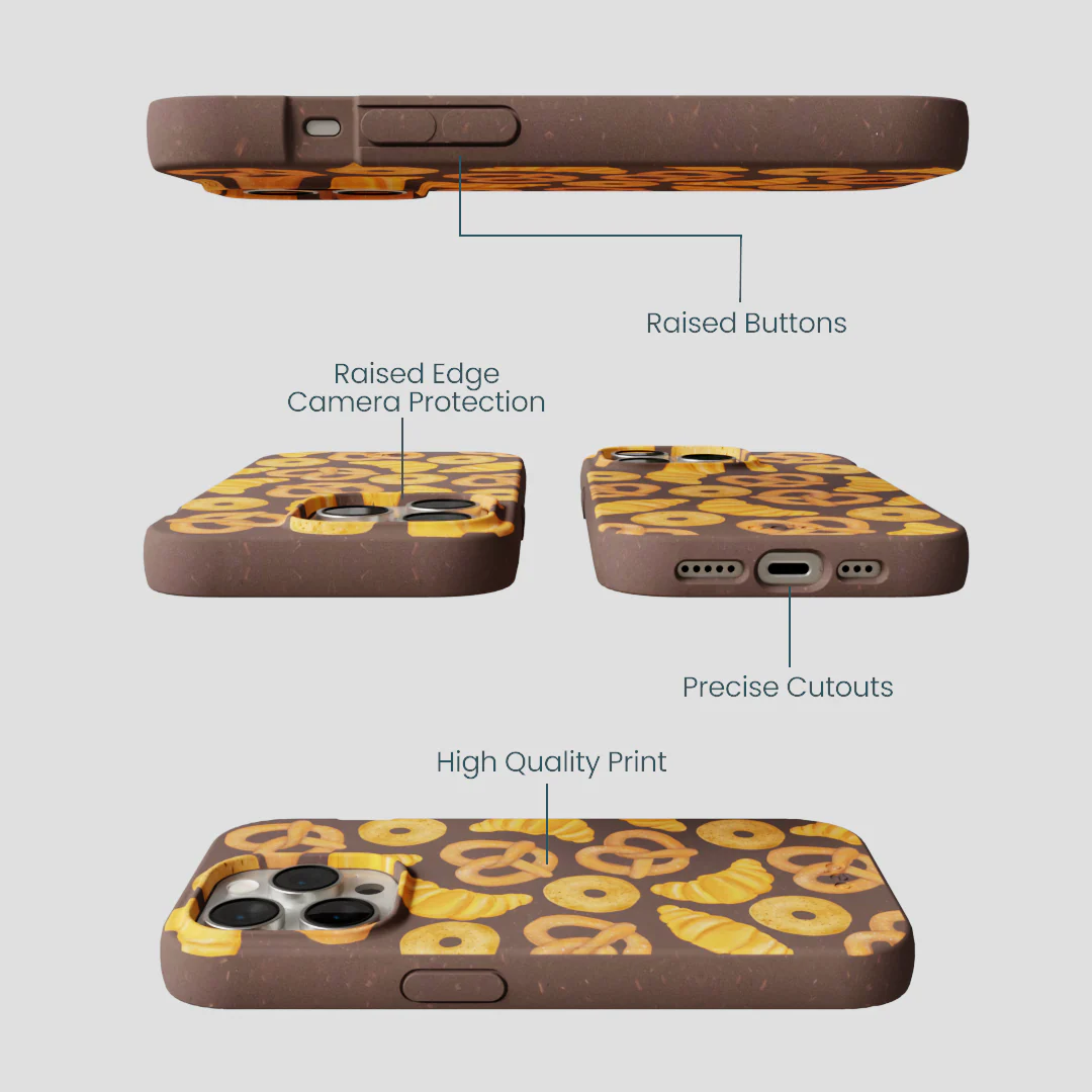 Chocolate Brown Baked Goodies iPhone 15 Pro Case - Image 3