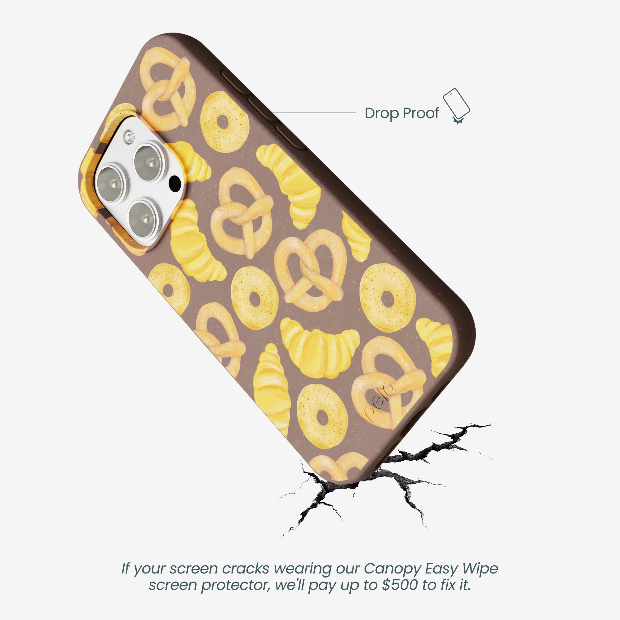 Chocolate Brown Baked Goodies iPhone 16 Pro Max Case - Image 5